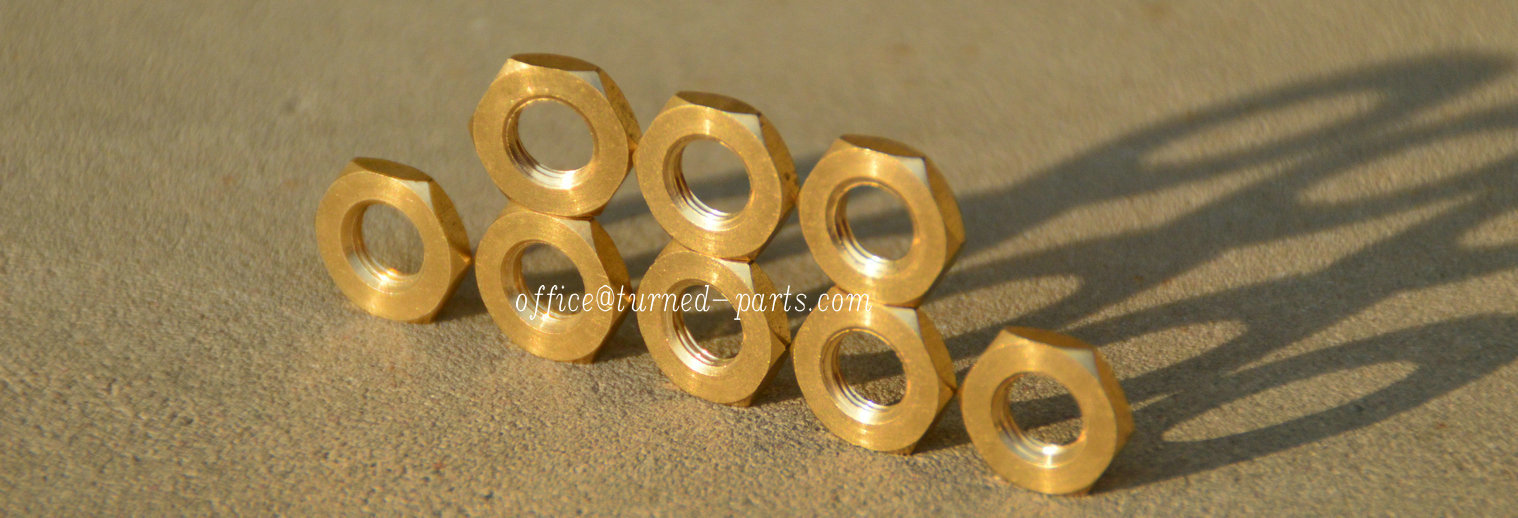 brass hex jam nuts